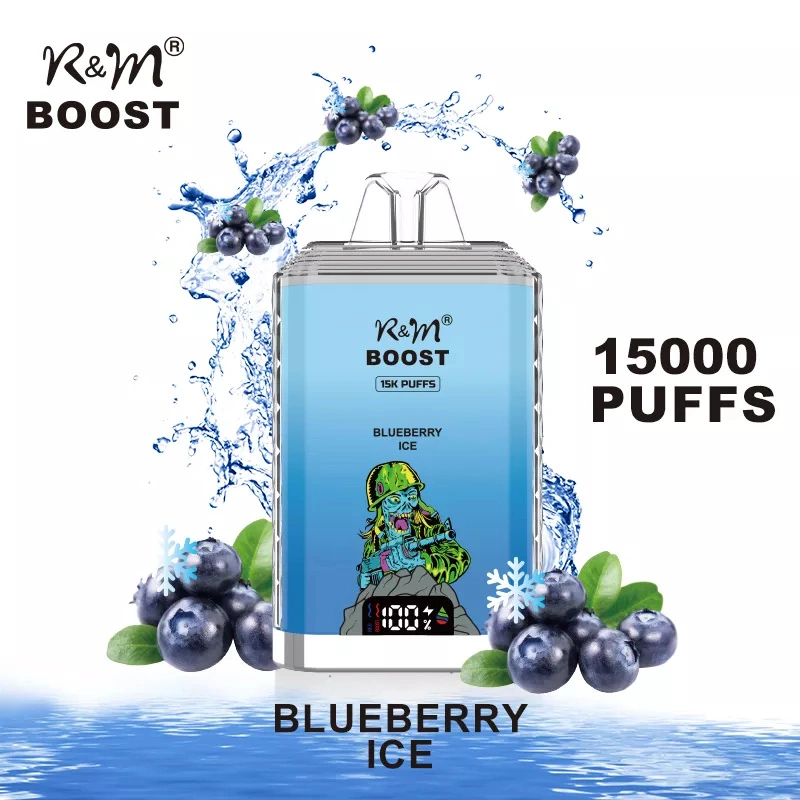 R&M Boost 15000 Puffs Wholesale Randm Crystal Disposable Electronic Cigarette LED Screen Dual Mesh Coil Rechargeable Vape Pen