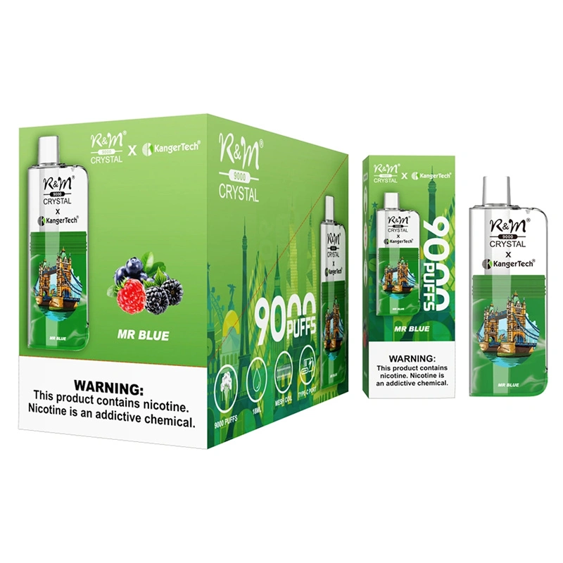 R&M Randm Crystal 9000 Puffs Wholesale Disposable Electronic Cigarette 18ml E Liquid 600mah Rechargeable Vape Pen