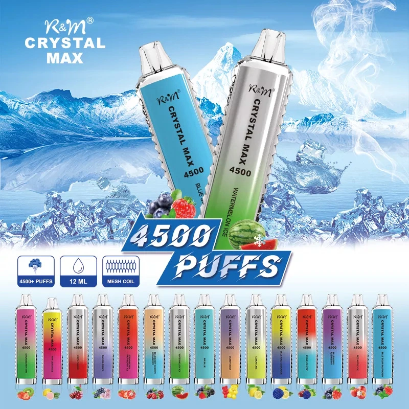 Wholesale R&M Randm Crystal Max 4500 Puffs Disposable Electronic Cigarette 12ml E Liquid 1400mah Vape Pen