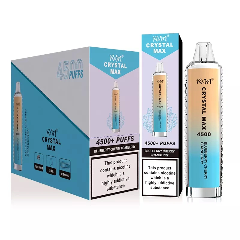 Wholesale R&M Randm Crystal Max 4500 Puffs Disposable Electronic Cigarette 12ml E Liquid 1400mah Vape Pen