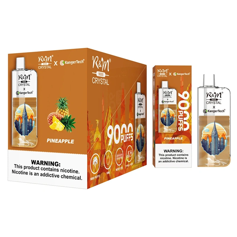 R&M Randm Crystal 9000 Puffs Wholesale Disposable Electronic Cigarette 18ml E Liquid 600mah Rechargeable Vape Pen