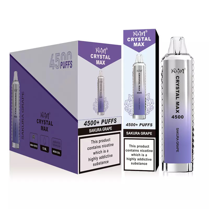 Wholesale R&M Randm Crystal Max 4500 Puffs Disposable Electronic Cigarette 12ml E Liquid 1400mah Vape Pen
