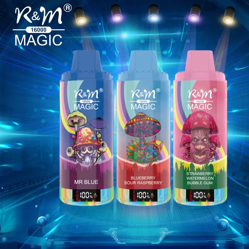 R&M Magic 16000 Puffs LED Screen Wholesale Randm Disposable Electronic Cigarette Rechargeable Vape Pen RGB Lights