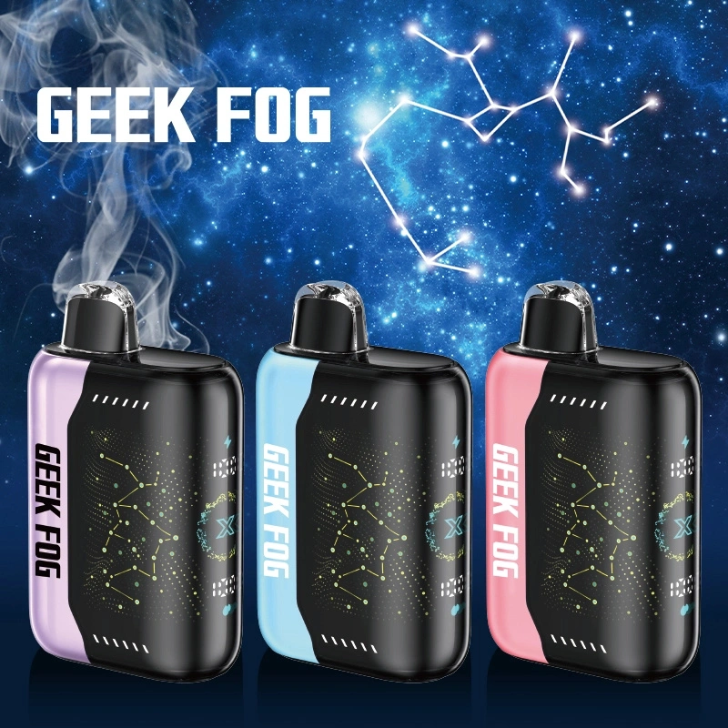 Geek Fog Pulse 20000 Regular 30000 Puffs 3D Curved Screen Wholesale Disposable Vape Pen Electronic Cigarette Dual Mesh Coil Rechargeable Battery