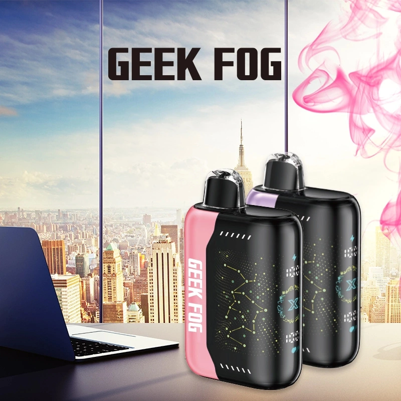 Geek Fog Pulse 20000 Regular 30000 Puffs 3D Curved Screen Wholesale Disposable Vape Pen Electronic Cigarette Dual Mesh Coil Rechargeable Battery