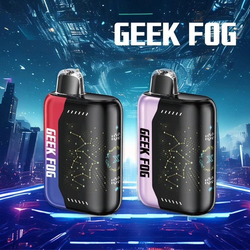 Geek Fog Pulse 20000 Regular 30000 Puffs 3D Curved Screen Wholesale Disposable Vape Pen Electronic Cigarette Dual Mesh Coil Rechargeable Battery