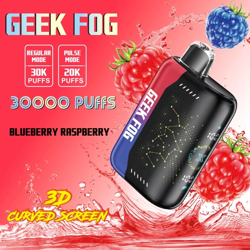 Geek Fog Pulse 20000 Regular 30000 Puffs 3D Curved Screen Wholesale Disposable Vape Pen Electronic Cigarette Dual Mesh Coil Rechargeable Battery