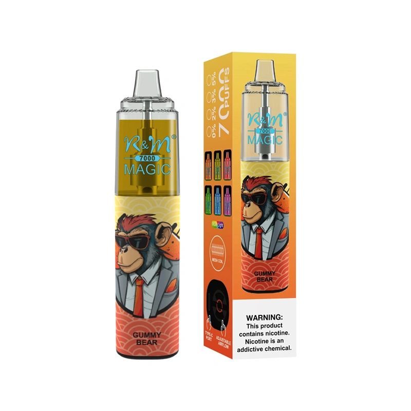 R&M Randm Magic 7000 Puffs Wholesale Vape Disposable E Cigarette 14.5ml E Liquid Rechargeable Battery Puff 7K Pen Minimum Order 500pcs