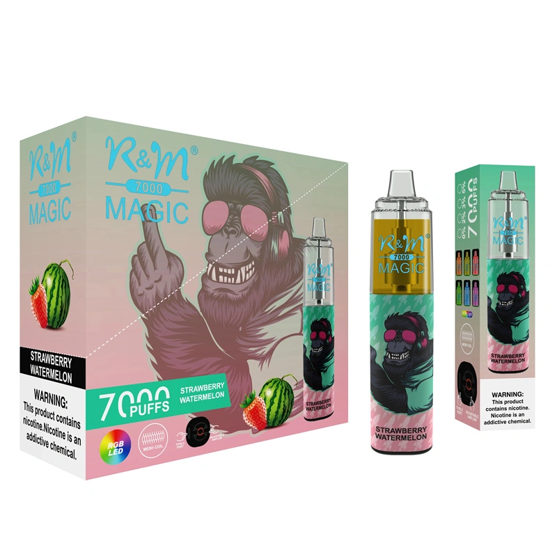 R&M Randm Magic 7000 Puffs Wholesale Vape Disposable E Cigarette 14.5ml E Liquid Rechargeable Battery Puff 7K Pen Minimum Order 500pcs