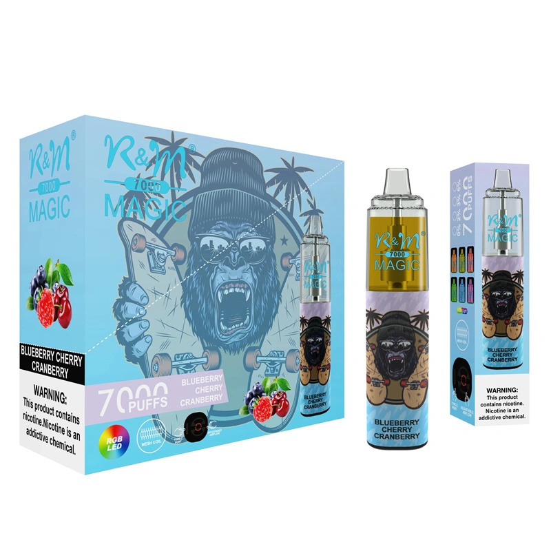 R&M Randm Magic 7000 Puffs Wholesale Vape Disposable E Cigarette 14.5ml E Liquid Rechargeable Battery Puff 7K Pen Minimum Order 500pcs