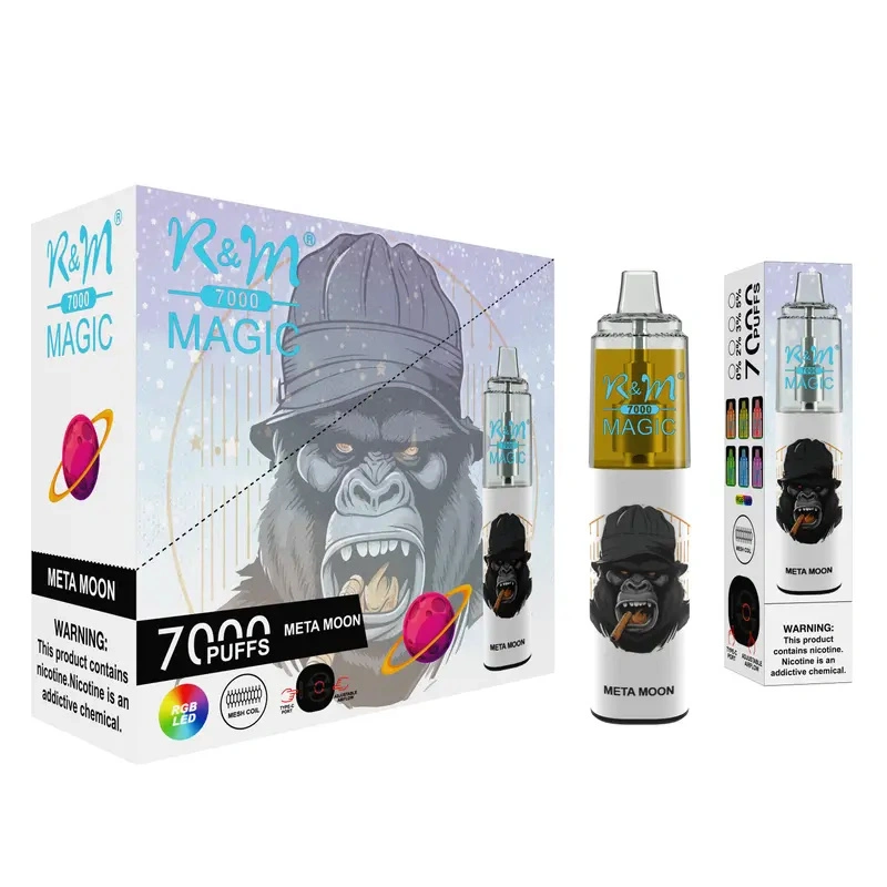 R&M Randm Magic 7000 Puffs Wholesale Vape Disposable E Cigarette 14.5ml E Liquid Rechargeable Battery Rolls-Royce Starlight Headliner Puff 9K Pen