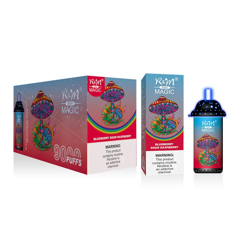 R&M Randm Magic 9000 Puffs Wholesale Vape Disposable E Cigarette 18ml E Liquid Rechargeable Battery Rolls-Royce Starlight Headliner Puff 9K Pen Minimum Order 500pcs