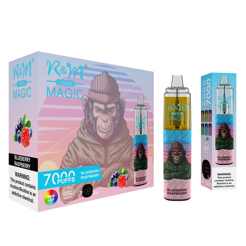 R&M Randm Magic 7000 Puffs Wholesale Vape Disposable E Cigarette 14.5ml E Liquid Rechargeable Battery Puff 7K Pen Minimum Order 500pcs