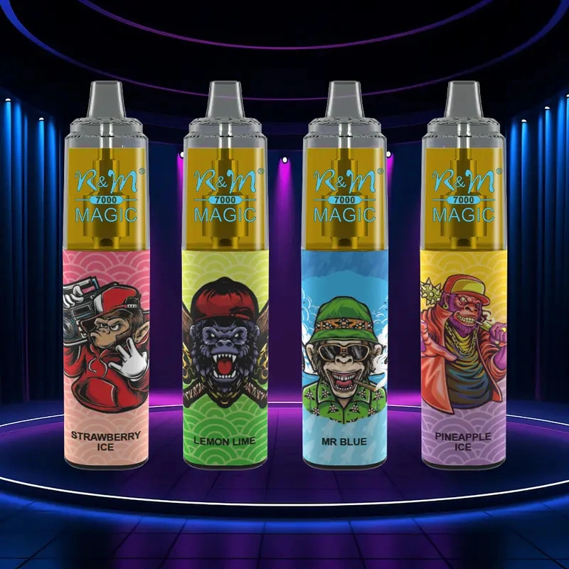R&M Randm Magic 7000 Puffs Wholesale Vape Disposable E Cigarette 14.5ml E Liquid Rechargeable Battery Rolls-Royce Starlight Headliner Puff 9K Pen