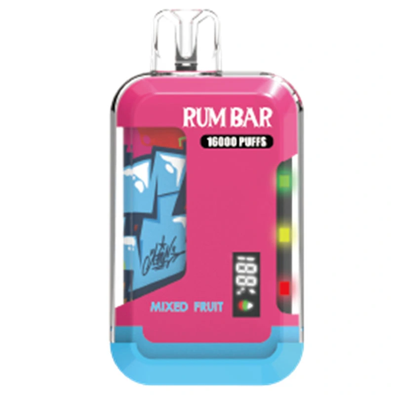 QST Rum Bar 16000 Puffs LED Display Wholesale Disposable Electronic Cigarette 21ML Pod 550mah Rechageable Battery Puff 16k Vape Pen Minimum Order 100pcs