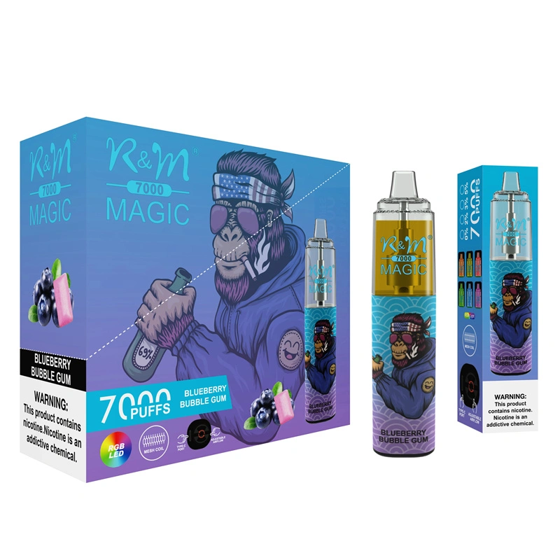 R&M Randm Magic 7000 Puffs Wholesale Vape Disposable E Cigarette 14.5ml E Liquid Rechargeable Battery Puff 7K Pen Minimum Order 500pcs