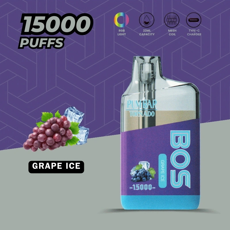 QST Rum Bar Tornado 15000 Puffs Wholesale Disposable Electronic Cigarette 22ML Mesh Coil Pod 850mah Rechageable Battery Puff 15k Vape Pen Minimum Order 100pcs
