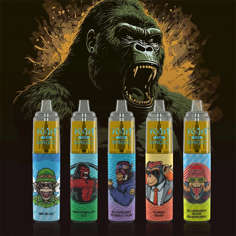 R&M Randm Magic 7000 Puffs Wholesale Vape Disposable E Cigarette 14.5ml E Liquid Rechargeable Battery Rolls-Royce Starlight Headliner Puff 9K Pen