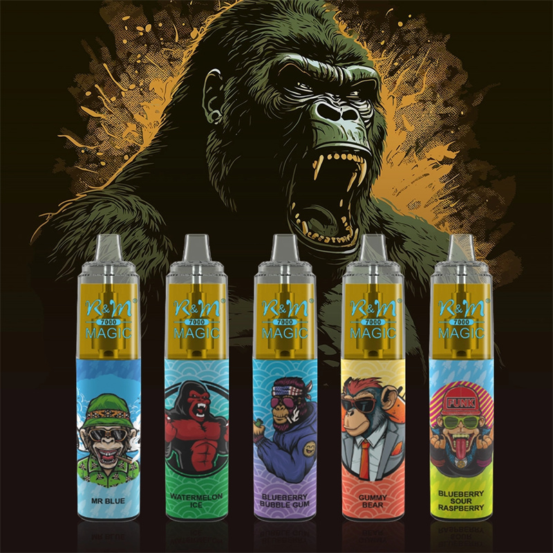 R&M Randm Magic 7000 Puffs Wholesale Vape Disposable E Cigarette 14.5ml E Liquid Rechargeable Battery Rolls-Royce Starlight Headliner Puff 9K Pen