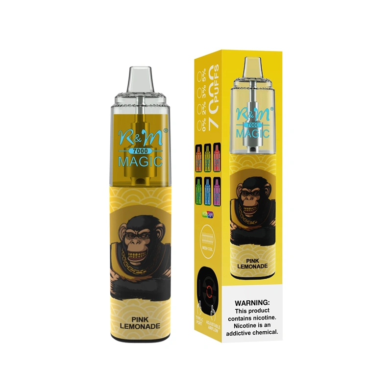 R&M Randm Magic 7000 Puffs Wholesale Vape Disposable E Cigarette 14.5ml E Liquid Rechargeable Battery Puff 7K Pen Minimum Order 500pcs