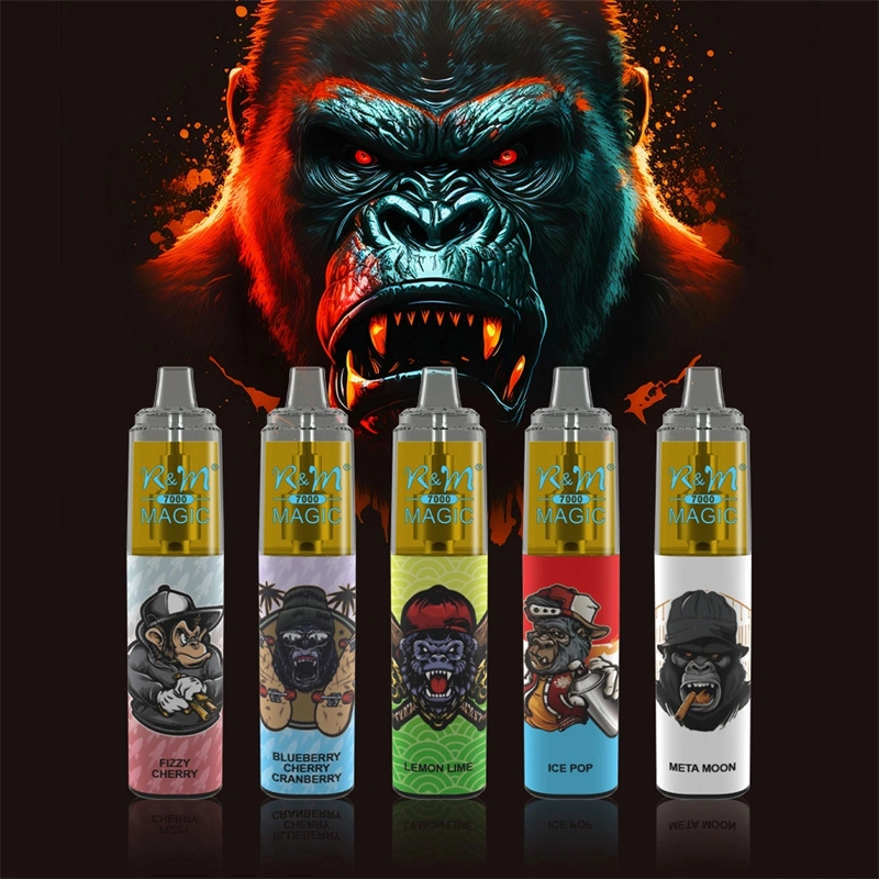 R&M Randm Magic 7000 Puffs Wholesale Vape Disposable E Cigarette 14.5ml E Liquid Rechargeable Battery Rolls-Royce Starlight Headliner Puff 9K Pen
