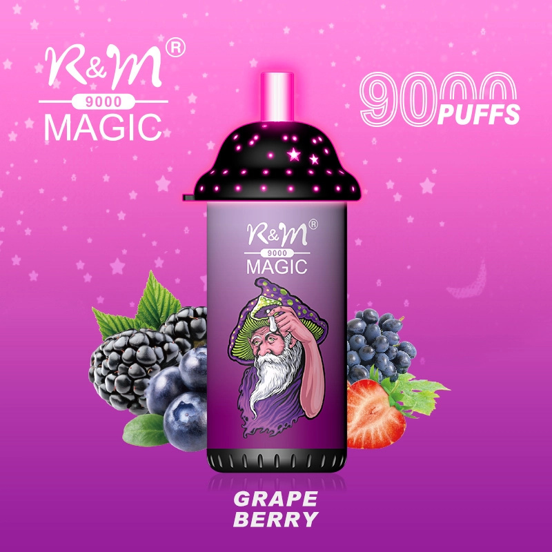 R&M Randm Magic 9000 Puffs Wholesale Vape Disposable E Cigarette 18ml E Liquid Rechargeable Battery Rolls-Royce Starlight Headliner Puff 9K Pen