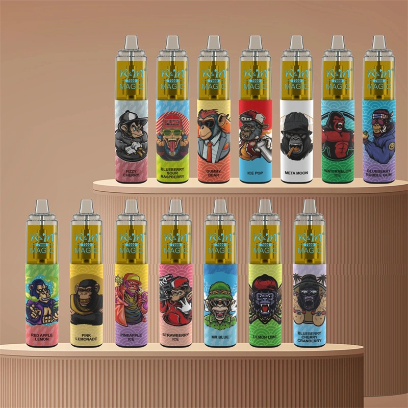 R&M Randm Magic 7000 Puffs Wholesale Vape Disposable E Cigarette 14.5ml E Liquid Rechargeable Battery Rolls-Royce Starlight Headliner Puff 9K Pen