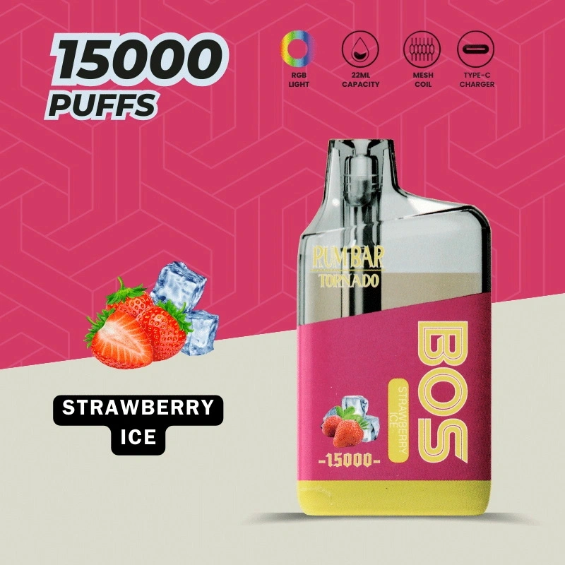 QST Rum Bar Tornado 15000 Puffs Wholesale Disposable Electronic Cigarette 22ML Mesh Coil Pod 850mah Rechageable Battery Puff 15k Vape Pen Minimum Order 100pcs