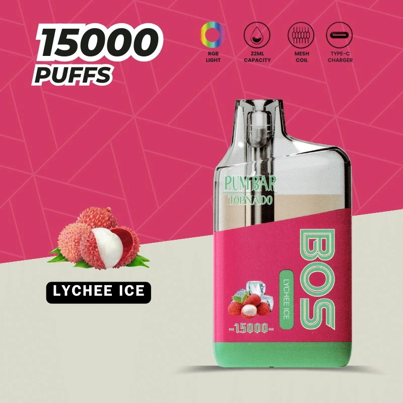 QST Rum Bar Tornado 15000 Puffs Wholesale Disposable Electronic Cigarette 22ML Mesh Coil Pod 850mah Rechageable Battery Puff 15k Vape Pen