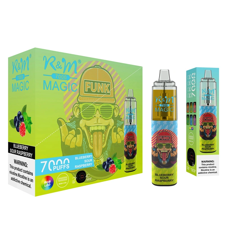 R&M Randm Magic 7000 Puffs Wholesale Vape Disposable E Cigarette 14.5ml E Liquid Rechargeable Battery Puff 7K Pen Minimum Order 500pcs