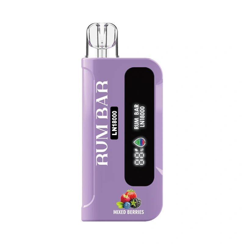 QST Rum Bar LN 18000 Puffs LED Display Wholesale Disposable Electronic Cigarette 21ML Mesh Coil Pod 550mah Rechageable Battery Puff 18k Vape Pen