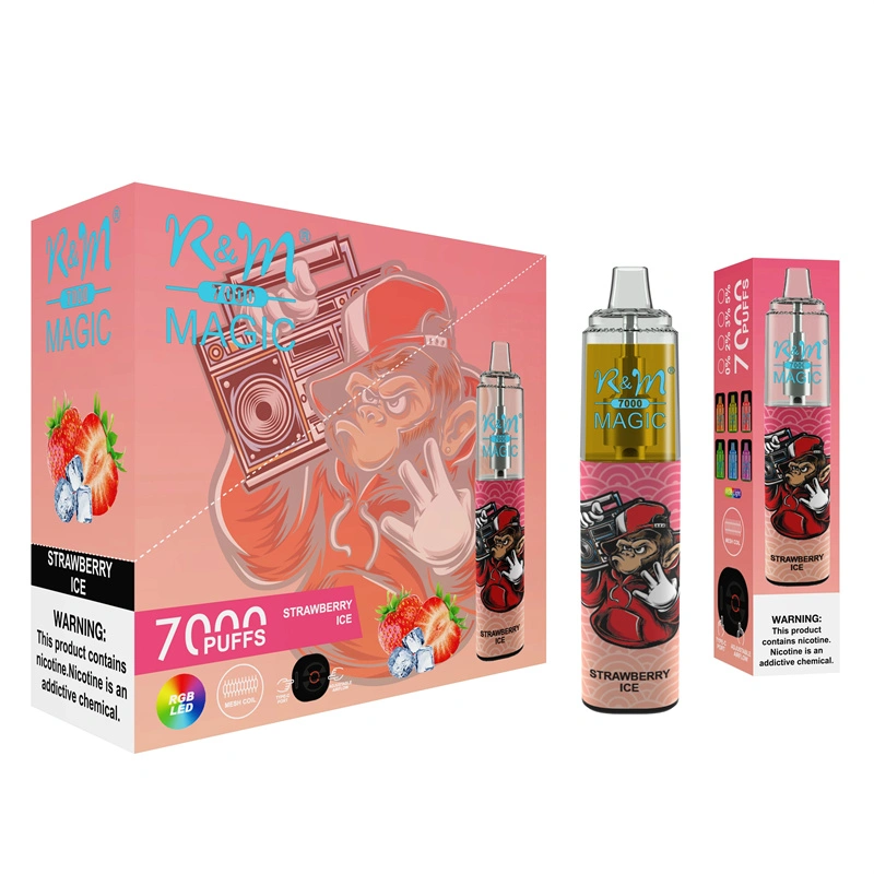 R&M Randm Magic 7000 Puffs Wholesale Vape Disposable E Cigarette 14.5ml E Liquid Rechargeable Battery Puff 7K Pen Minimum Order 500pcs