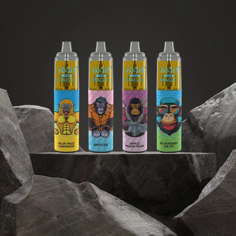 R&M Randm Magic 7000 Puffs Wholesale Vape Disposable E Cigarette 14.5ml E Liquid Rechargeable Battery Rolls-Royce Starlight Headliner Puff 9K Pen