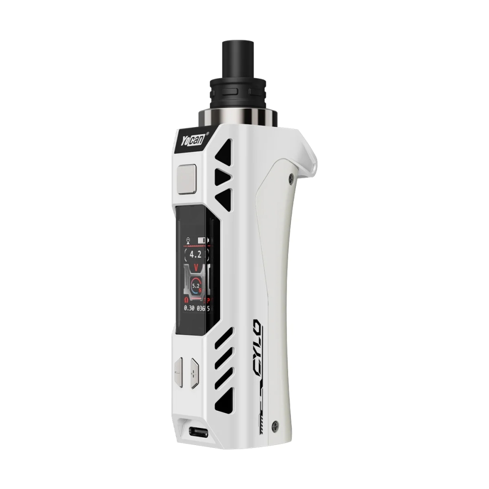 Yocan Cylo Battery 1400mAh Adjustable Voltage Wax Vaporizer E-cigarette Kits C4-DE Plus Coil OLED Display USB Charger Vape Pen