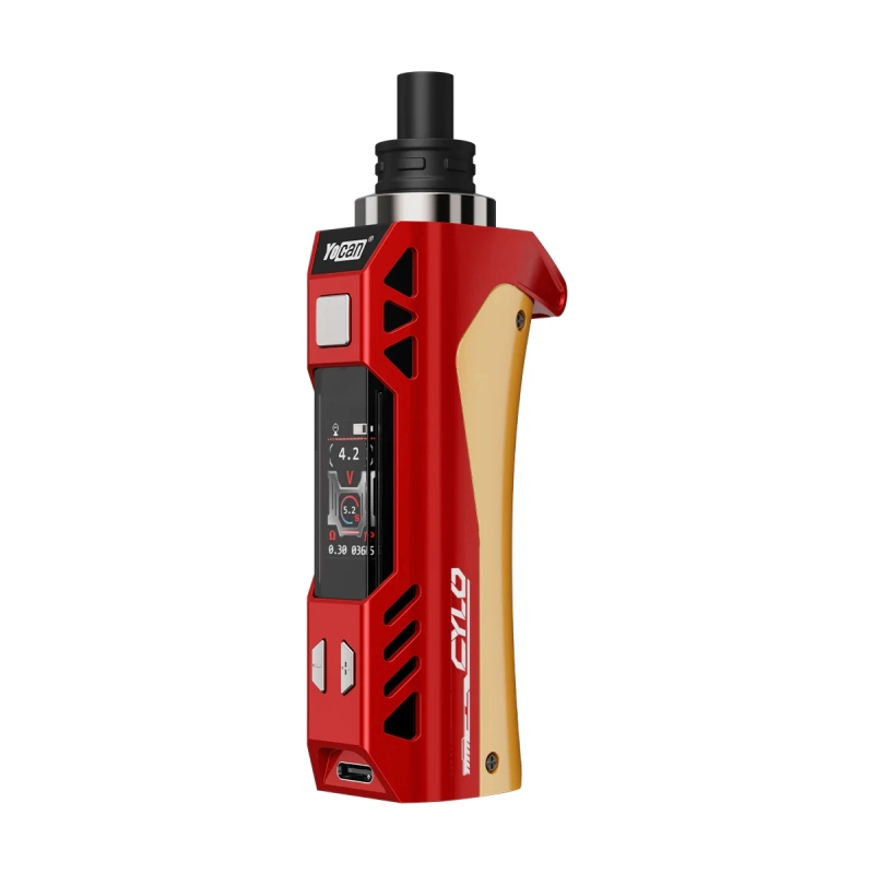 Yocan Cylo Battery 1400mAh Adjustable Voltage Wax Vaporizer E-cigarette Kits C4-DE Plus Coil OLED Display USB Charger Vape Pen