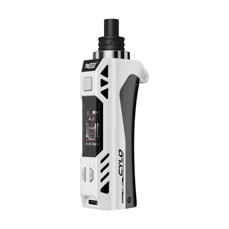 Yocan Cylo Battery 1400mAh Adjustable Voltage Wax Vaporizer E-cigarette Kits C4-DE Plus Coil OLED Display USB Charger Vape Pen