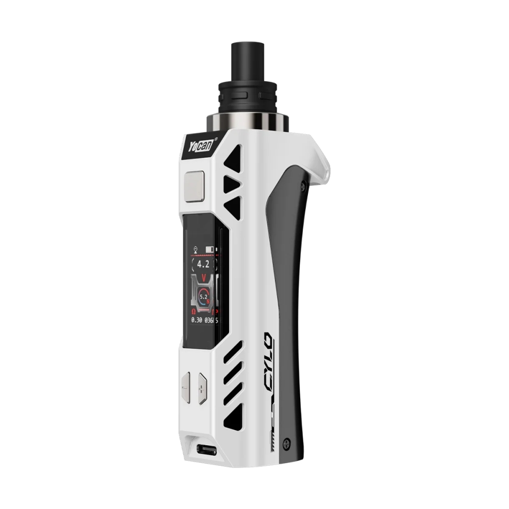 Yocan Cylo Battery 1400mAh Adjustable Voltage Wax Vaporizer E-cigarette Kits C4-DE Plus Coil OLED Display USB Charger Vape Pen