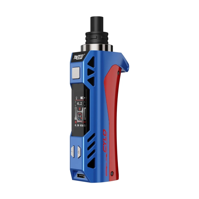Yocan Cylo Battery 1400mAh Adjustable Voltage Wax Vaporizer E-cigarette Kits C4-DE Plus Coil OLED Display USB Charger Vape Pen