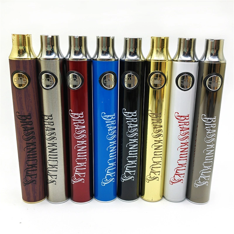 Brass Knuckles Battery Preheat BK 900mah Vape Voltage Adjustable 9 Colors USB Charger Kit E Cigarette Pen