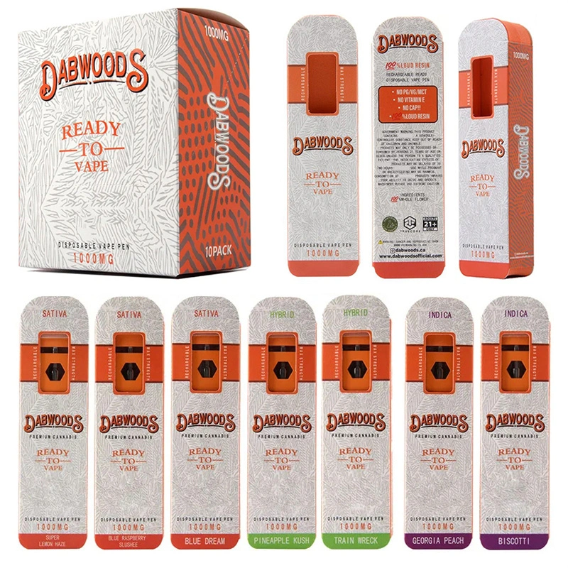 Dabwoods Disposable Vape Pen 1.0ML Pod E Cigarette Empty Vaporizer 280mah Rechargeable Battery