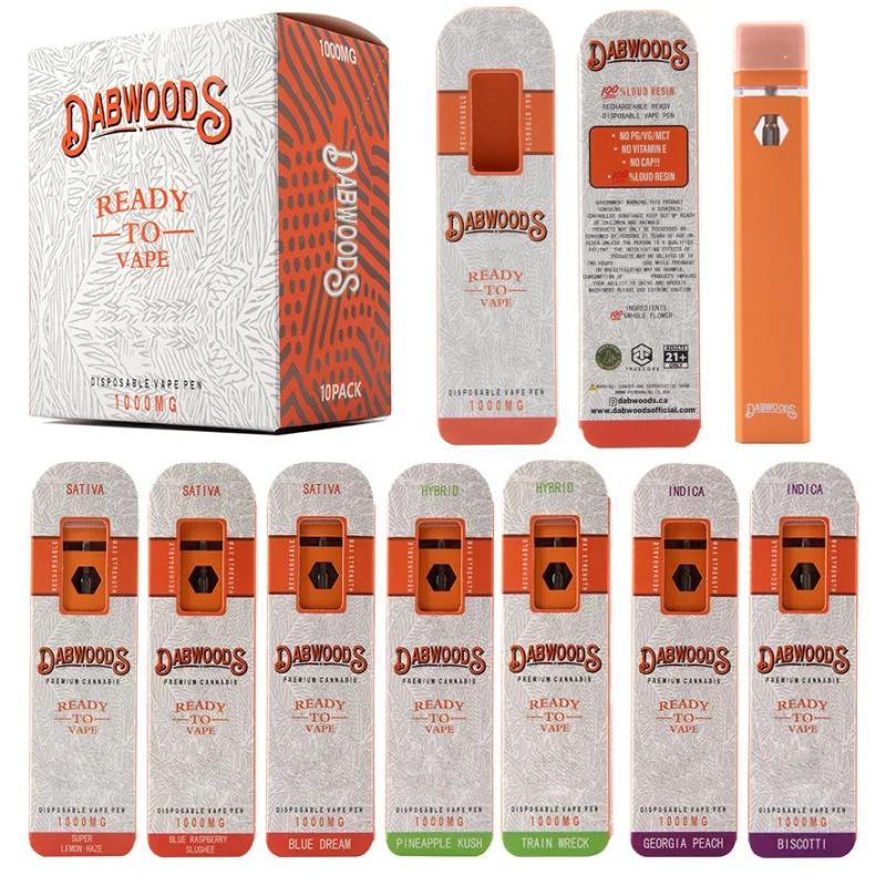 Dabwoods Disposable Vape Pen 1.0ML Pod E Cigarette Empty Vaporizer 280mah Rechargeable Battery