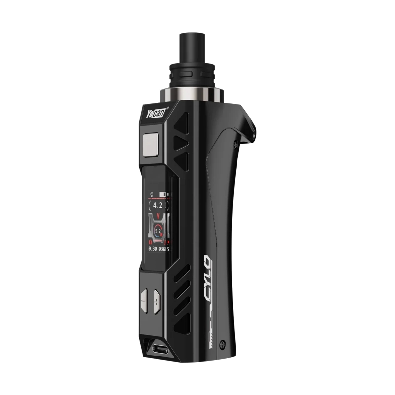 Yocan Cylo Battery 1400mAh Adjustable Voltage Wax Vaporizer E-cigarette Kits C4-DE Plus Coil OLED Display USB Charger Vape Pen