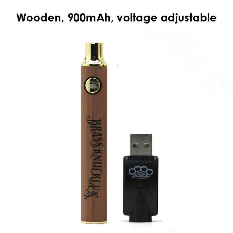 Brass Knuckles Battery Preheat BK 900mah Vape Voltage Adjustable 9 Colors USB Charger Kit E Cigarette Pen