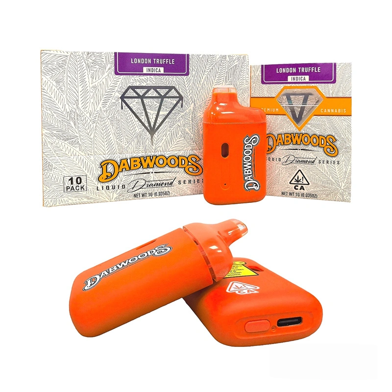 Dabwoods Disposable Vape Pen 1.0ML Empty Pod Liquid Diamond Series  Preheating E Cigarette Rechargeable Battery