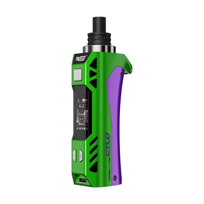 Yocan Cylo Battery 1400mAh Adjustable Voltage Wax Vaporizer E-cigarette Kits C4-DE Plus Coil OLED Display USB Charger Vape Pen