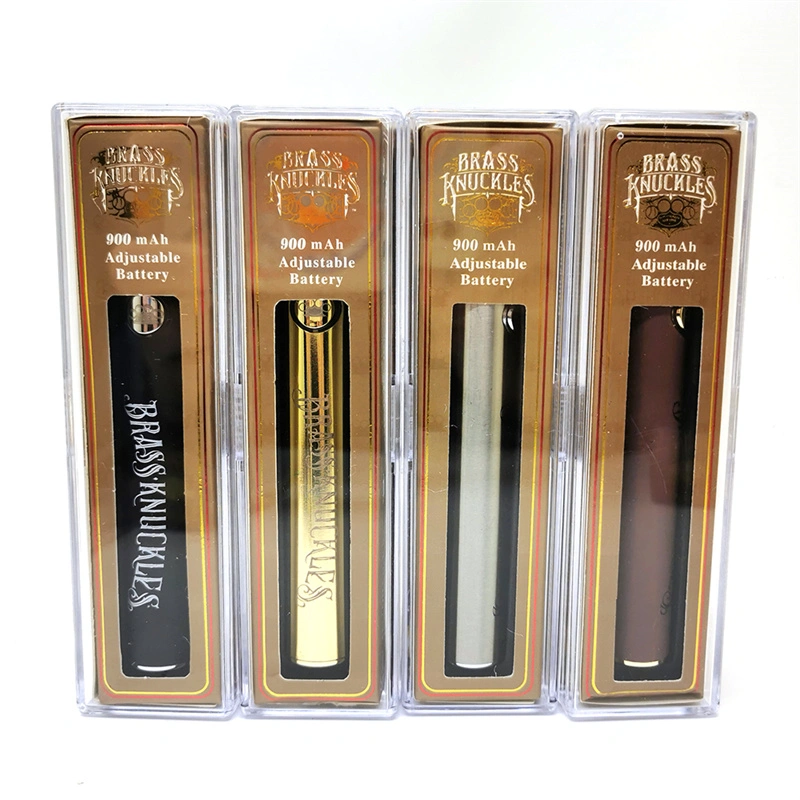 Brass Knuckles Battery Preheat BK 900mah Vape Voltage Adjustable 9 Colors USB Charger Kit E Cigarette Pen