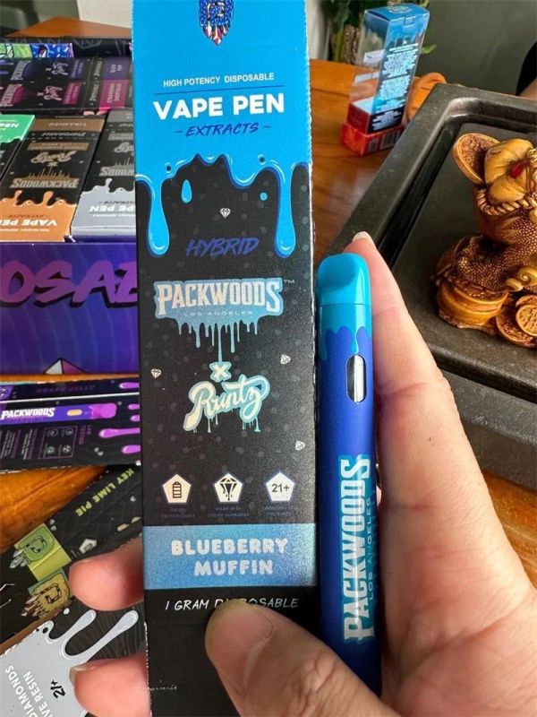 Packwoods x Runty Empty Vape Pen 1.0ML Disposable Pod Wholesale E Cigarette Vaporizer 380mah Rechargeable Battery Liquid Diamonds+Live Resin