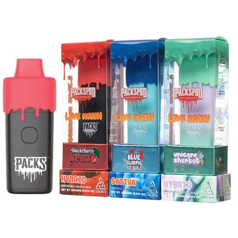 Packspod Empty Vape Pen 2.0ML Disposable Pod Live Resin Wholesale E Cigarette Vaporizer