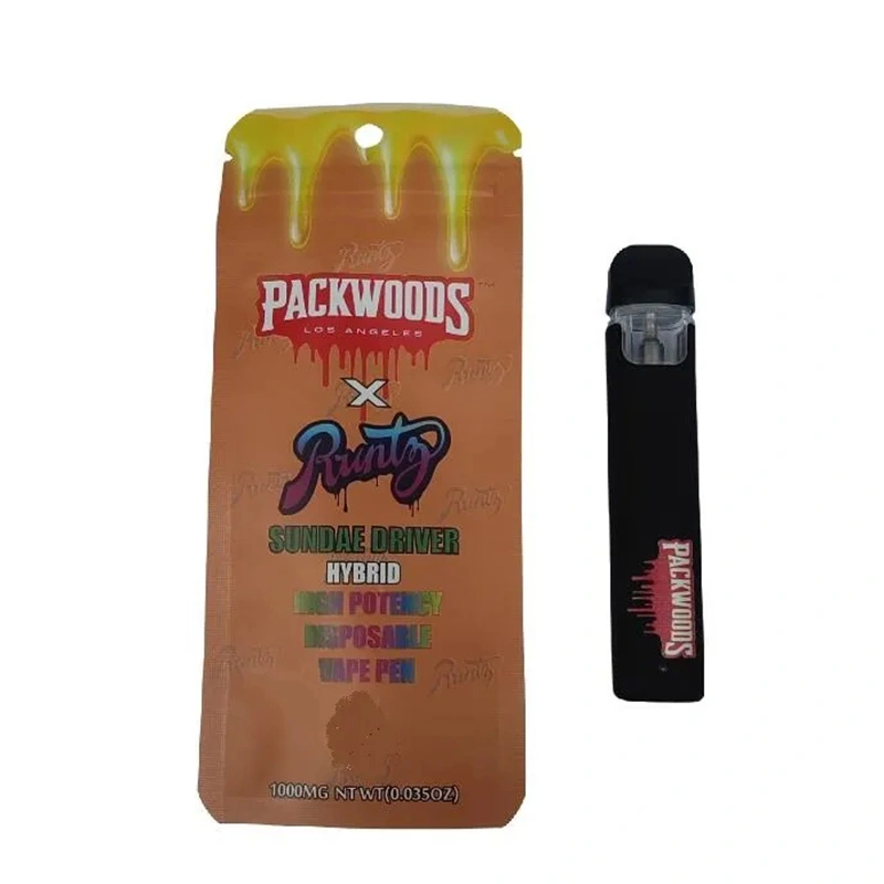 Packwoods x Runty Empty Vape Pen 1.0ML Disposable Pod Wholesale E Cigarette Vaporizer