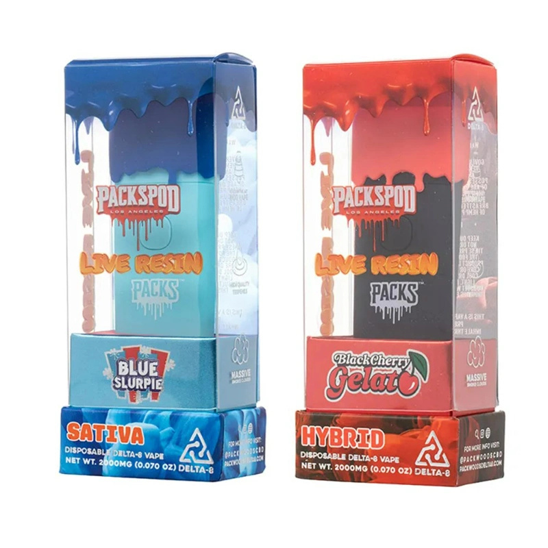 Packspod Empty Vape Pen 2.0ML Disposable Pod Live Resin Wholesale E Cigarette Vaporizer